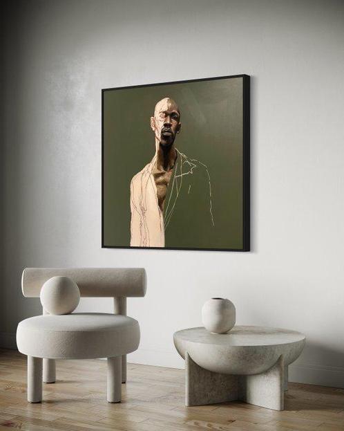 Houessou Koffins Bryan (1999) - Entre peau et pensées, Antiek en Kunst, Kunst | Schilderijen | Modern