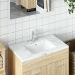 vidaXL Évier salle de bain blanc rectangulaire céramique, Neuf, Verzenden