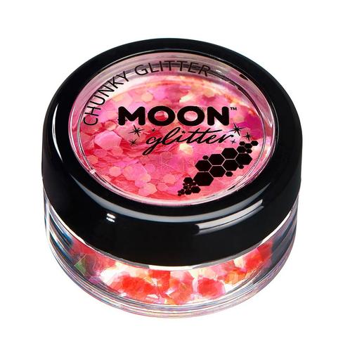 Moon Glitter Iridescent Chunky Glitter Cherry 3g, Hobby en Vrije tijd, Feestartikelen, Nieuw, Verzenden