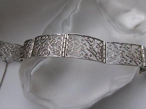 Zilver - Armband - Art Nouveau filigraan, Antiek en Kunst, Kunst | Designobjecten