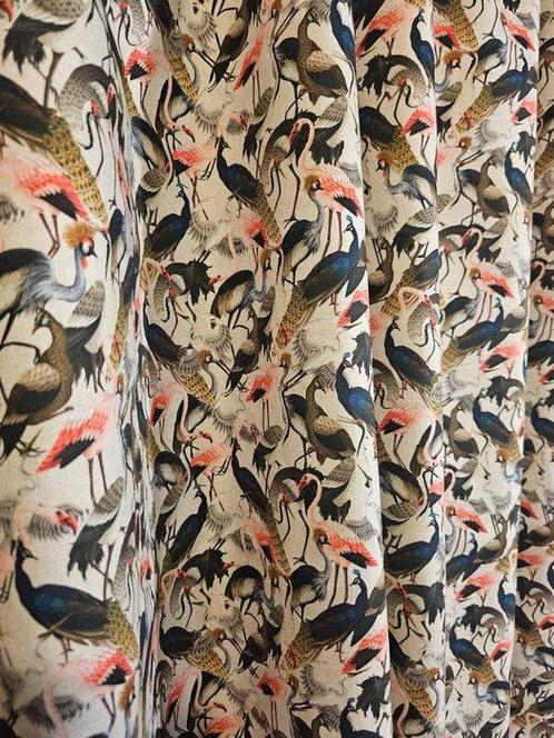 Nieuw! Stof Flamingo en pauwen Paradise Bohemian Design -, Antiek en Kunst, Antiek | Tapijten, Tafelkleden en Textiel