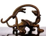 Beeld, Gembu The Black Turtle Snake - 64.2 mm - Brons - 1900, Antiek en Kunst