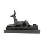 sculptuur, Seth, Egyptische hond - 21 cm - Brons, Marmer