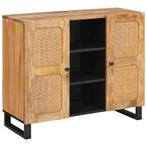 vidaXL Highboard met opslag Bruin 90 x 33 x 75 cm Massief, Huis en Inrichting, Verzenden, Nieuw
