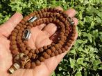 Rudraksha Meditatie Mâlâ (108) met Dzi 3 Oog Tassel en Vajra
