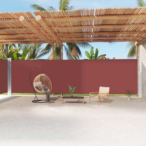 vidaXL Windscherm uittrekbaar 220x1200 cm bruin, Tuin en Terras, Parasols, Nieuw, Verzenden