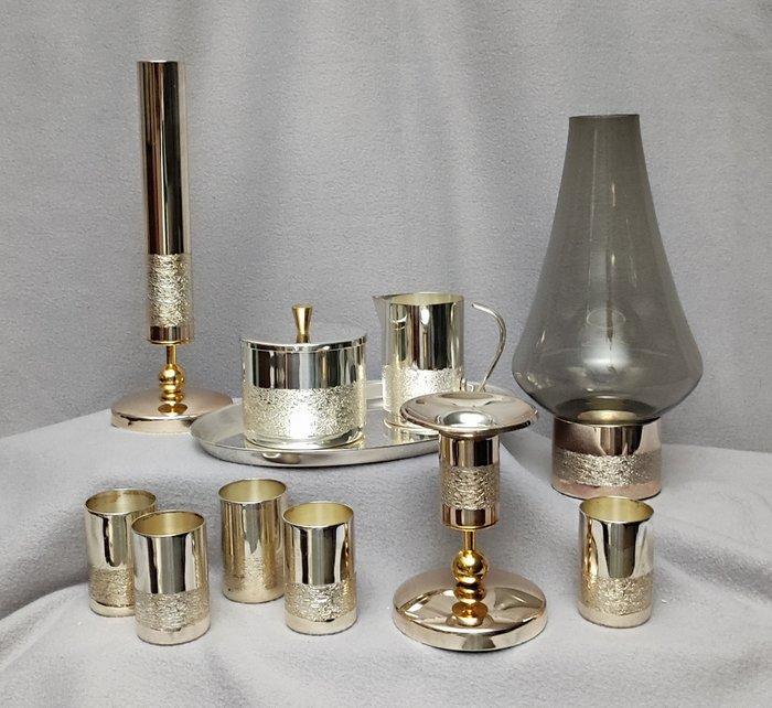 BSF Bremer Silberwarenfabrik, Messing versilbert/vergoldet,, Antiquités & Art, Curiosités & Brocante