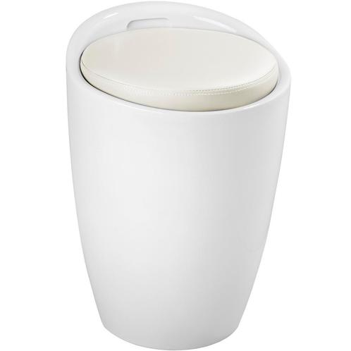 tectake Badkamer kruk met opbergruimte - wit, Doe-het-zelf en Bouw, Sanitair, Verzenden