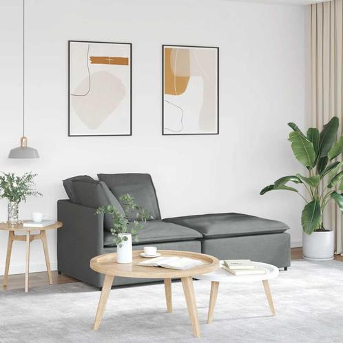 vidaXL Modulaire bank met voetenbank en kussens stof, Huis en Inrichting, Zetels | Voetbanken en poefs, Nieuw, Verzenden