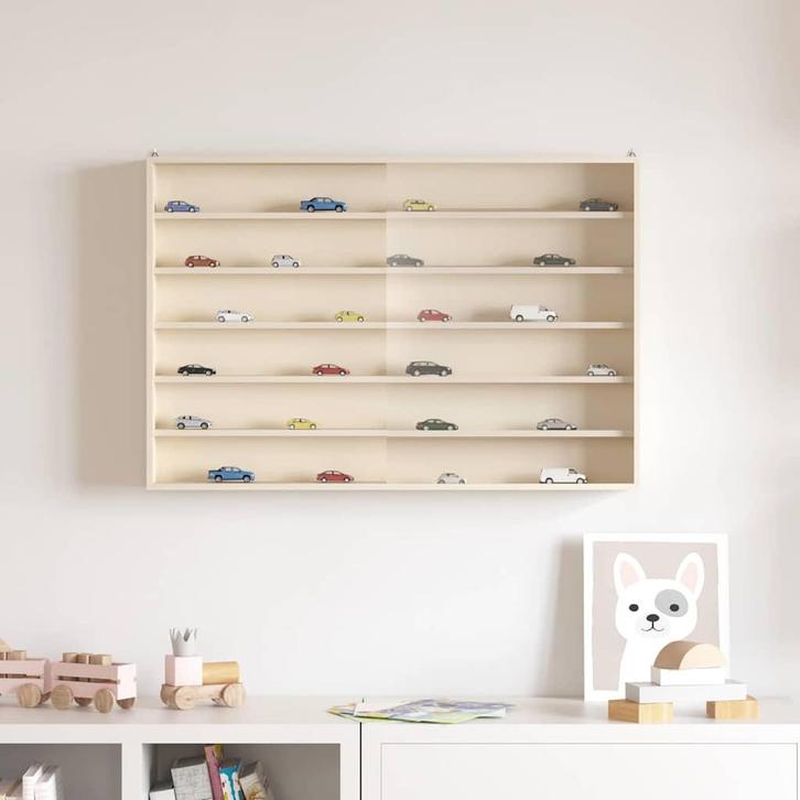 vidaXL Houten verzamel-display case Bruin 80 x 8.5 x 54 cm, Huis en Inrichting, Kasten | Wandmeubels, Nieuw, Verzenden