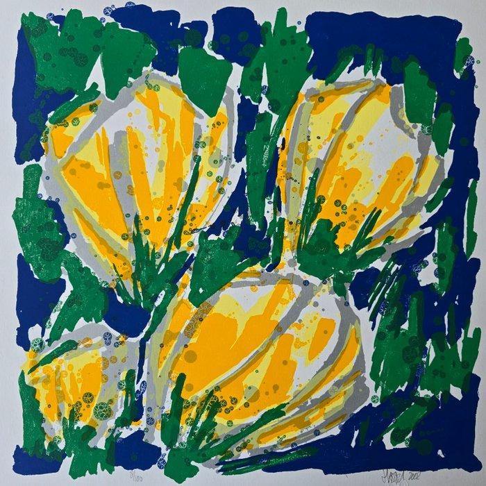 Ad van Hassel - Grote zeefdruk, Antiquités & Art, Antiquités | Autres Antiquités