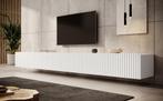 Meubella | TV-Meubel hangend wit 300cm lamellen, Huis en Inrichting, Kasten |Televisiemeubels, Verzenden, Nieuw, 25 tot 50 cm