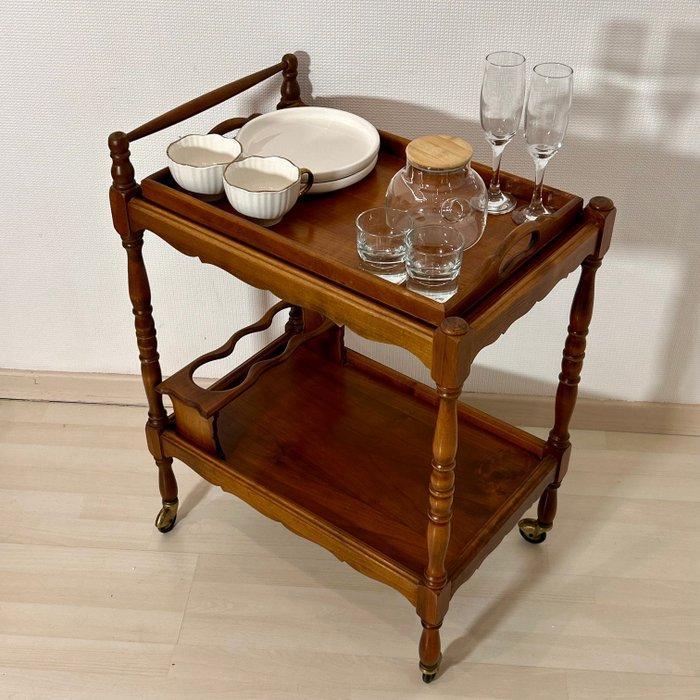 Serveerwagen - Hout - en Plateau, Antiquités & Art, Antiquités | Autres Antiquités