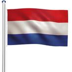 Aluminium vlaggenmast in hoogte verstelbaar met vlag - Neder, Divers, Drapeaux & Banderoles, Verzenden