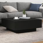vidaXL Salontafel 80x80x31 cm spaanplaat zwart, Verzenden, Nieuw
