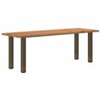 vidaXL Eettafel met natuurlijke rand 220x80x74 cm massief, Huis en Inrichting, Verzenden, Nieuw