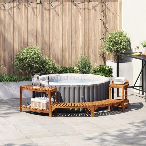 vidaXL Ligbad Omheining Halfrond 252x111.5x55.5 cm Massief, Tuin en Terras, Zwembaden, Nieuw, Verzenden