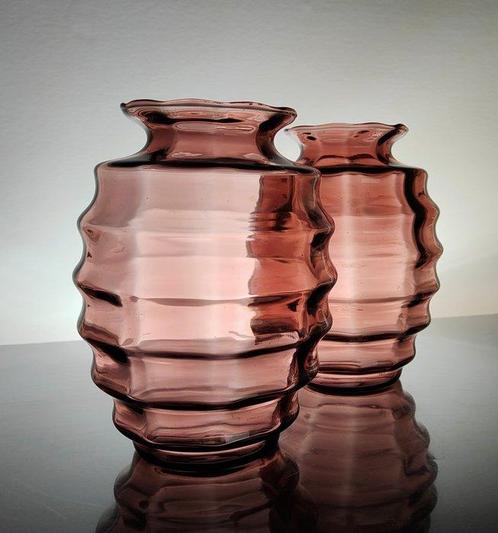 Verreries Edmond Paul (Neufvilles) - Vaas (2)  - Glas, Antiquités & Art, Art | Objets design