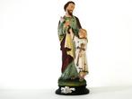 Statue, Brocant beeld van Sint Jozef met kindje Jezus - 45.5
