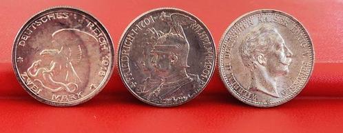 Duitsland. Deutsches Reich. Numismatic set of 3 x Silver, Postzegels en Munten, Munten | Europa | Niet-Euromunten