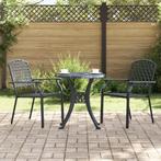 vidaXL Tuinstoelen 2 stuks Stapelbaar Antraciet Staal, Tuin en Terras, Tuinstoelen, Verzenden, Nieuw