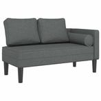 Chaise Longue Donkergrijs Stof - Tweede Kansje! -55% Korting, Eenpersoons, Verzenden, Minder dan 75 cm, Nieuw