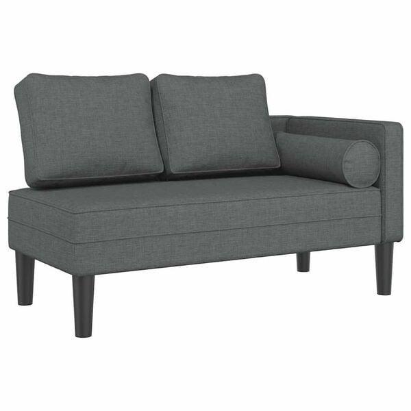Chaise Longue Donkergrijs Stof - Tweede Kansje! -55% Korting, Huis en Inrichting, Zetels | Zetels en Chaises Longues, Minder dan 150 cm
