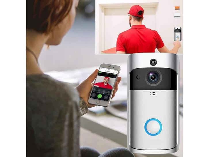 DeLux Video V5 - Draadloze deurbel met camera - HD video -, Huis en Inrichting, Deurbellen, Zo goed als nieuw, Verzenden