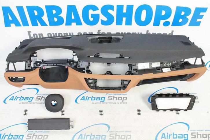 AIRBAG KIT – TABLEAU DE BORD M NOIR/BRUN COUTURE HUD BMW 7 S, Auto-onderdelen, Dashboard en Schakelaars