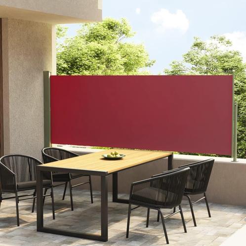 vidaXL Windscherm uittrekbaar 117x300 cm rood, Jardin & Terrasse, Parasols, Envoi