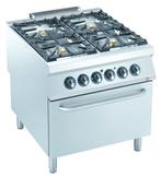 Gasfornuis | 4 Branders | 1x 10kW + 3x 6kW | Met Gasoven GN, Verzenden, Nieuw in verpakking