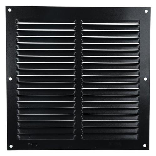 Schoepenrooster 200x200 mm aluminium zwart, Doe-het-zelf en Bouw, Hang- en Sluitwerk, Klink of Kruk, Nieuw, Overige materialen