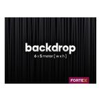 FORTEX Backdrop 6m (b) x 5m (h) zwart 320 gram/m², Verzenden