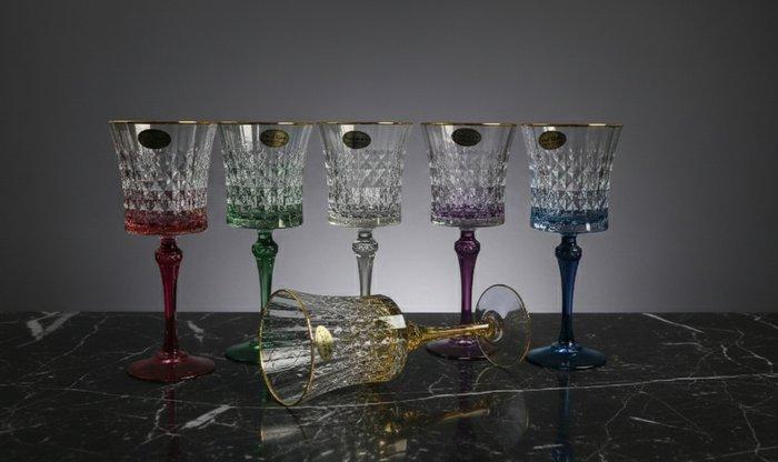 Italian Artisan Glassworks - Bohemia Crystal. - Wijnglas (6), Antiek en Kunst, Antiek | Meubels | Tafels