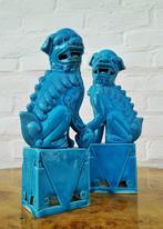 sculptuur, Koppel Foo Dogs - 21 cm - Keramiek, Antiek en Kunst