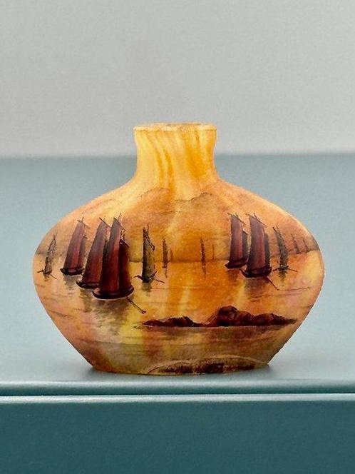 Daum Nancy - Vaas - Glas - Venetiaanse zeilboten, ca. 1905, Antiek en Kunst, Antiek | Glaswerk en Kristal