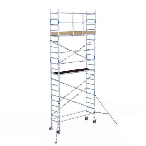 Basic rolsteiger 75 x 7,2m WH met voorloopleuning, Doe-het-zelf en Bouw, Steigers, Verzenden