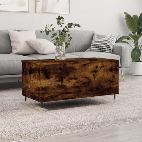 vidaXL Salontafel 90x44,5x45 cm bewerkt hout gerookt, Huis en Inrichting, Tafels | Salontafels, Nieuw, Verzenden