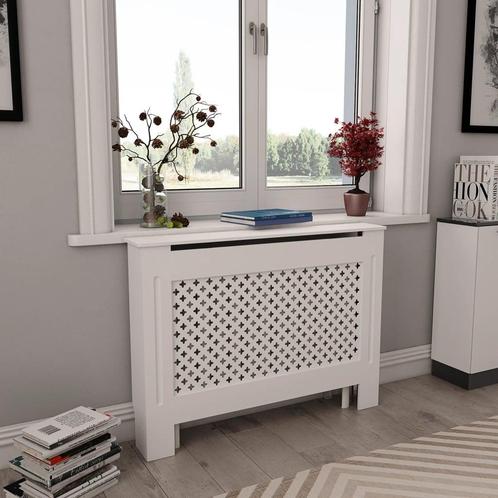 vidaXL Radiatorombouw 112x19x81,5 cm MDF wit, Doe-het-zelf en Bouw, Verwarming en Radiatoren, Nieuw, Verzenden