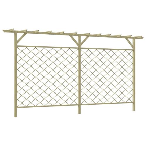 vidaXL ClÃ´ture Ã  lattes de jardin avec pergola Bois, Jardin & Terrasse, Clôtures de jardin, Neuf, Envoi