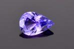 1 pcs  Blauw, Violet Tanzaniet  - 11.86 ct - Gemological, Handtassen en Accessoires, Nieuw