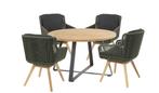 4 Seasons Outdoor Flores tuinset green met Basso tafel Ø 130, Nieuw