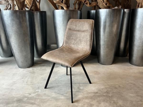 Veiling - Stoel Nora (set van 6) Stof - Stone - Grijs - Brui, Huis en Inrichting, Stoelen