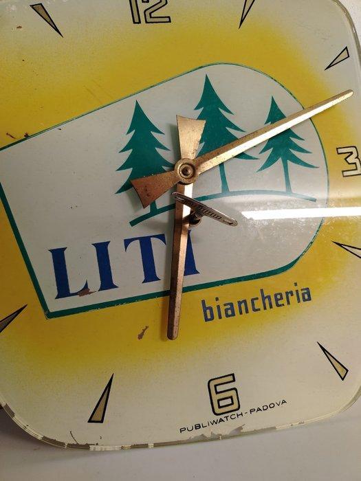 Wandklok - Vintage - Industrieel - Publicitair - 1970-1980, Antiek en Kunst, Antiek | Wandborden en Tegels