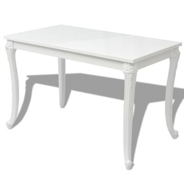 Eettafel Wit Hoogglans 116cm | Retour Deal | -60% beschikbaar voor biedingen