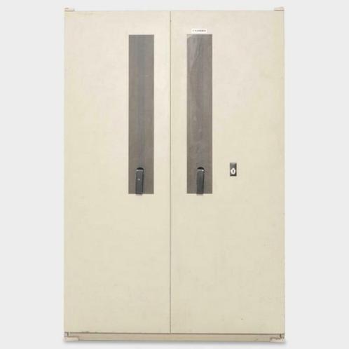 Kardex kluis, lichtgrijs, 198 x 130 cm, incl. 4 legborden..., Huis en Inrichting, Kasten | Roldeurkasten en Archiefkasten, Gebruikt