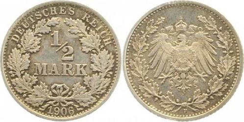 0 5 Mark Kaiserreich 0,5 Mark 1906f prfr/stgl !, Timbres & Monnaies, Monnaies | Europe | Monnaies non-euro, Envoi