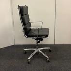 Luxy light Directie-bureaustoel, hoge rug,  zwart leder -, Bureaustoel