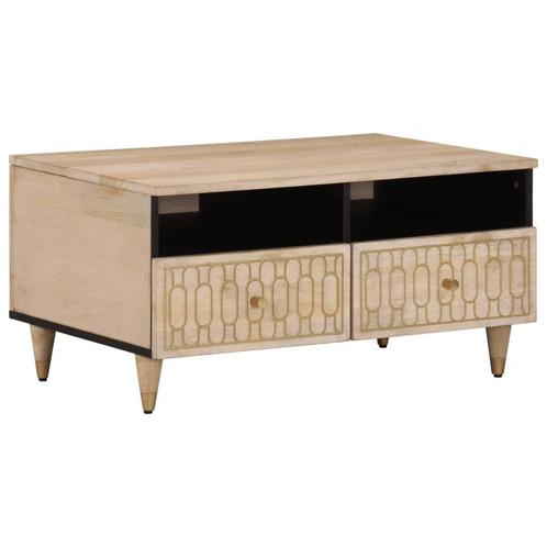 vidaXL Salontafel 80x54x40 cm massief mangohout, Huis en Inrichting, Tafels | Salontafels, Nieuw, Verzenden