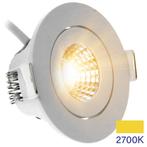 EcoDim IP54 LED Inbouwspot 2700K Wit kantelbaar dimbaar, Huis en Inrichting, Lampen | Plafondlampen, Verzenden, Nieuw, Metaal